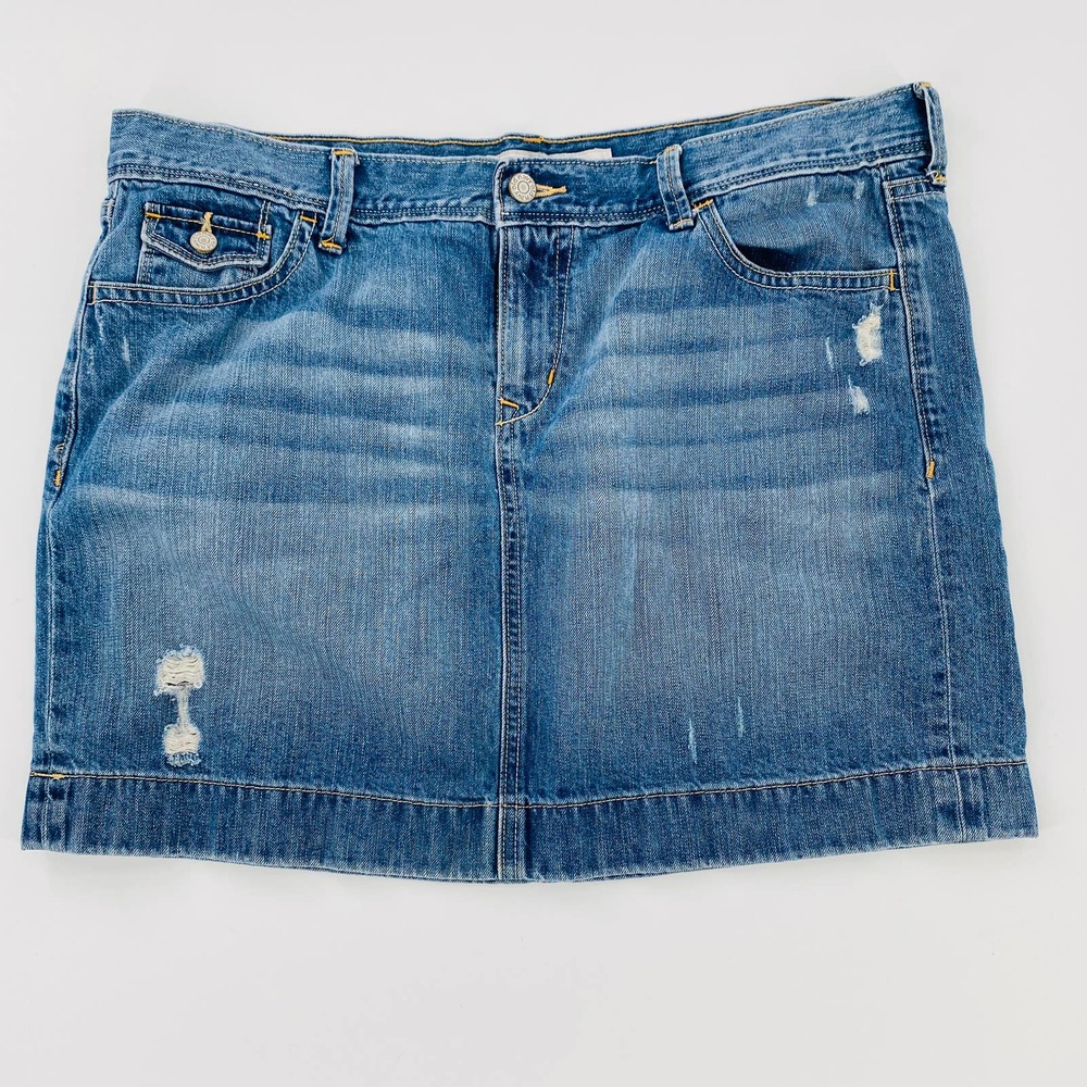 Old Navy High-Waisted Distressed Jean Skirt  14 MOVING SALE!!!!